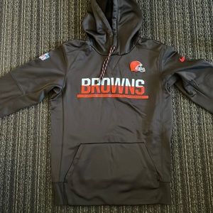 Nike Cleveland Browns On Field Hooded Sweatshirt (Small)